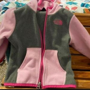 North face 18-24 month hooded fleece jacket